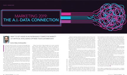 Marketing 2019: The A.I.-Data Connection